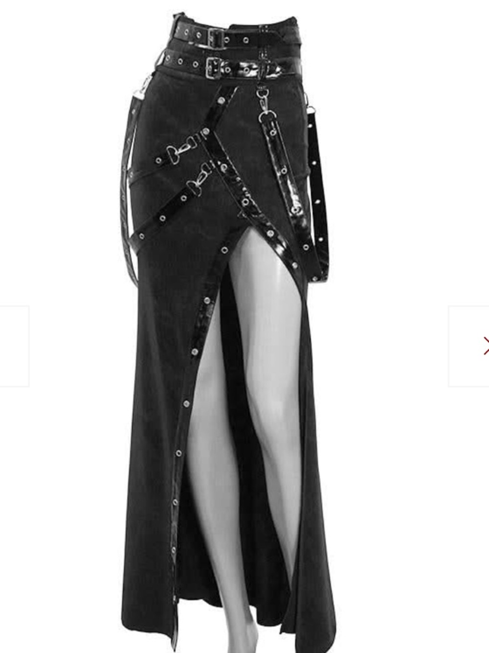 Devil Fashion Tokyo Underground Size Large Black Maxi Skirt